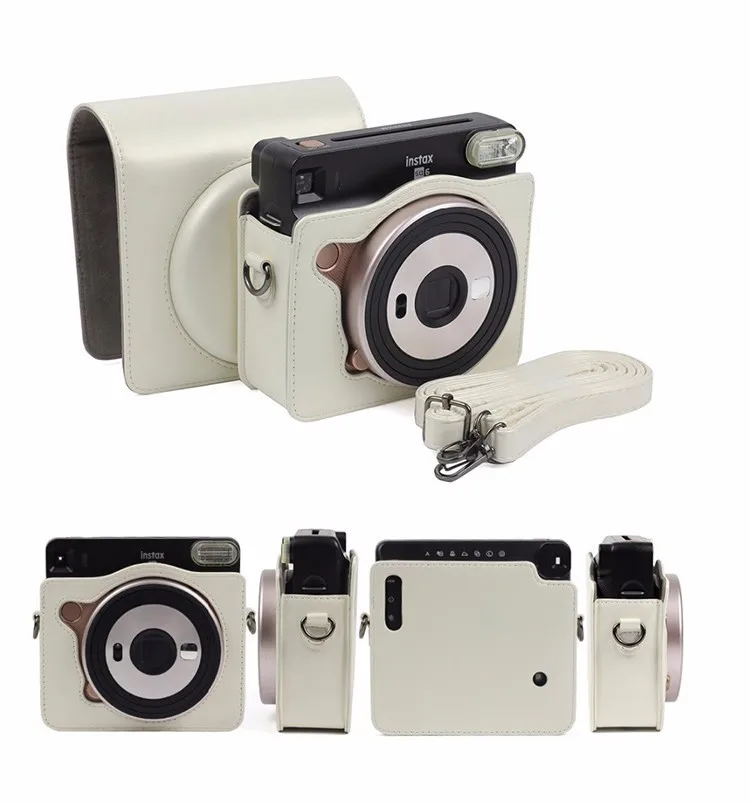 FUJIFILM Instax квадратная SQ6 сумка для камеры 4 цвета винтажная из искусственной кожи Чехол плечевой ремень сумка для переноски Защитная крышка
