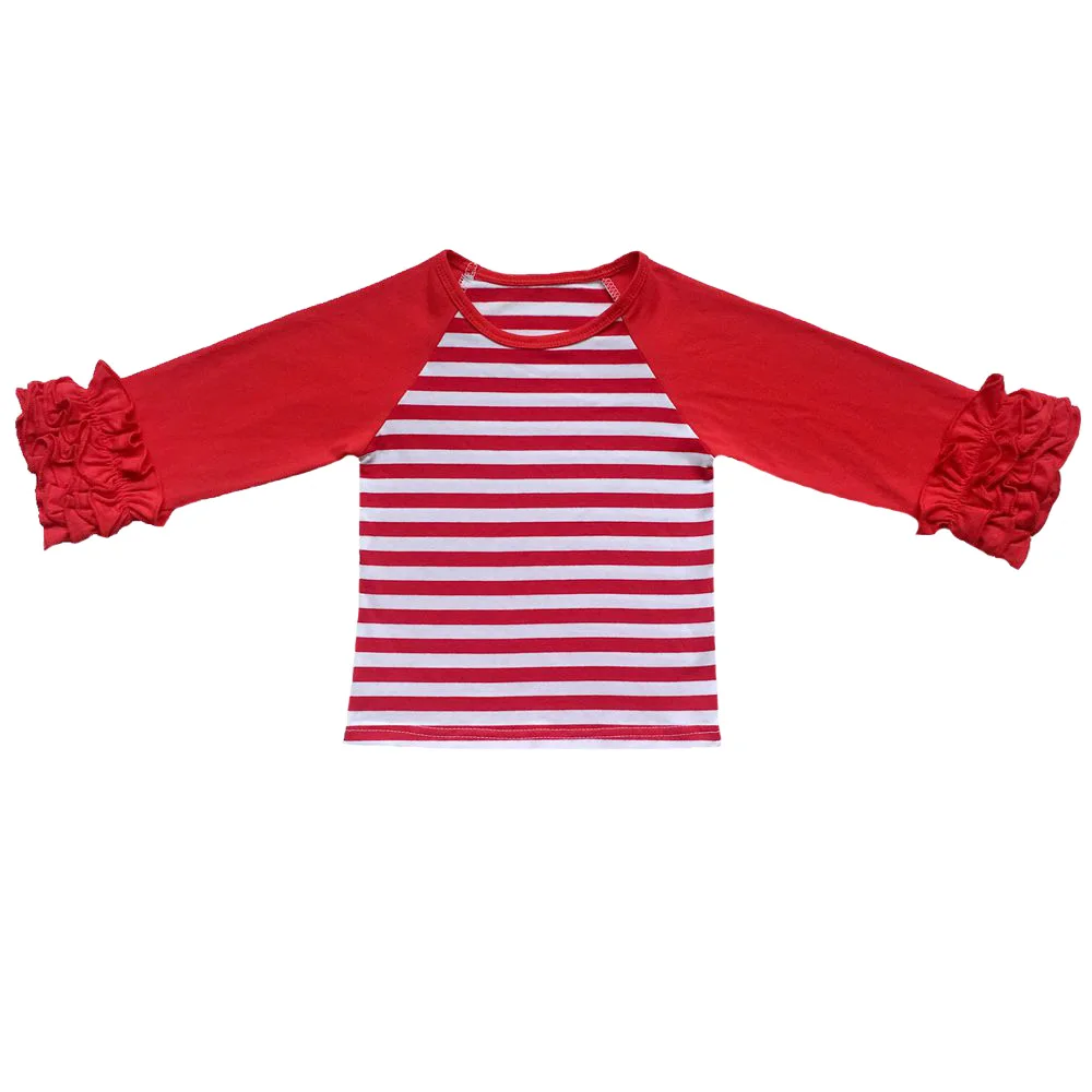 Оптовая продажа детская бутиковая одежда вязаные хлопковые топы для девочек