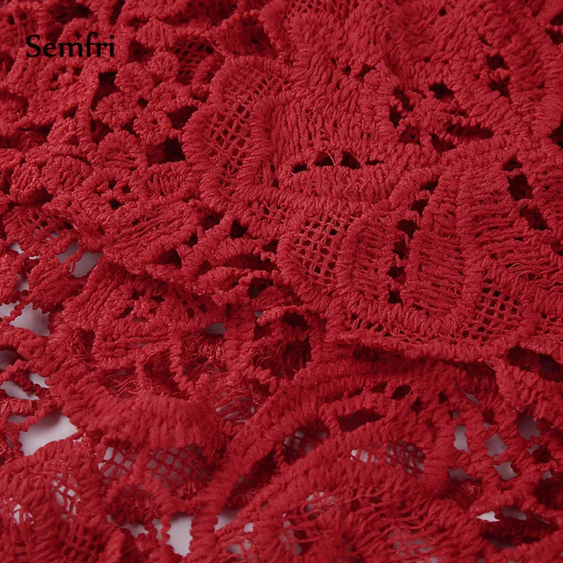 Semfri женская рубашка Сексуальная кружевная Лоскутная Блузка повседневный Топ с