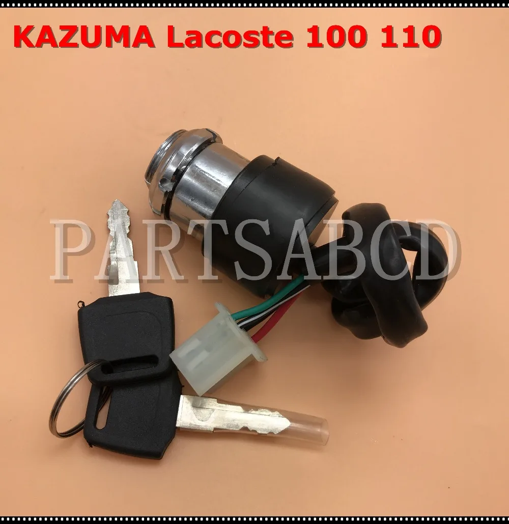 4 провода ключ зажигания переключатель в сборе для KAZUMA Lacoste 100cc 110cc ATV C100B