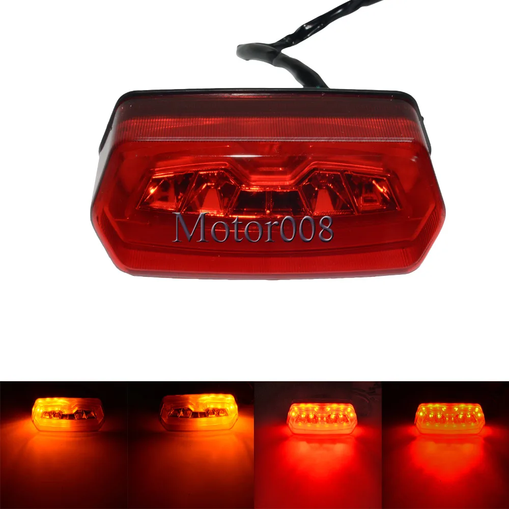 Детали мотоцикла Красный Встроенный светодиодный стоп сигнал поворота для Honda Grom