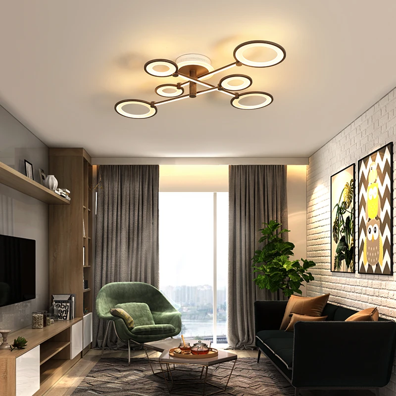 Новые лампы для гостиной люстра led Простая Современная атмосфера дома креативная
