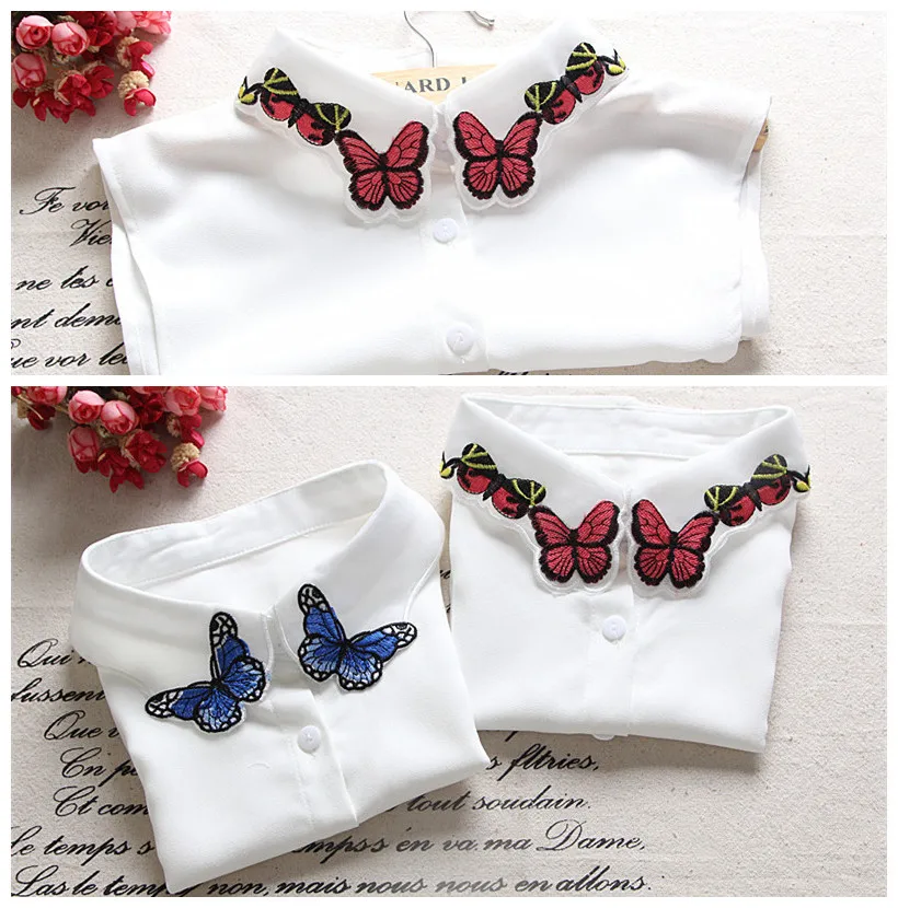 Новый модный элегантный дамский галстук с бабочкой кружевная рубашка воротником