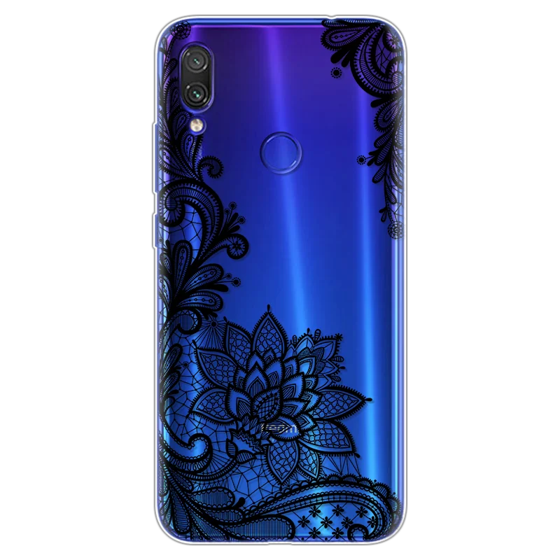 sxhua-he Мягкий силиконовый чехол с милыми цветочками для Xiaomi Redmi Note 7 6,3 '', тонкий чехол для Xiomi Redmi Note 7, роскошный ТПУ чехол для телефона - Цвет: sxhua-he