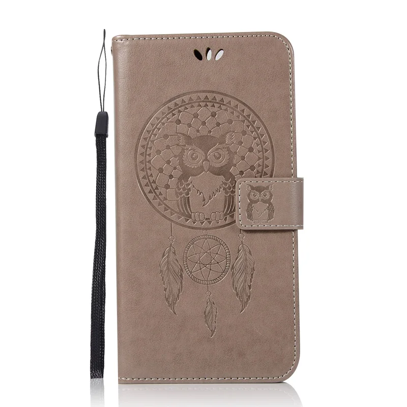 Gray Чехол-книжка с совой из искусственной кожи для Funda Xiao mi Red mi 7 7A Note 8 PRO 7 6 5 Pro Чехол mi A3 mi 9 Lite CC9 E Чехол для мобильного телефона - Цвет: Gray