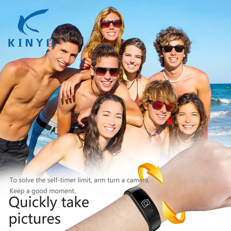 Мониторинг сердечного ритма Smartband IP68 водонепроницаемый цветной ремешок для