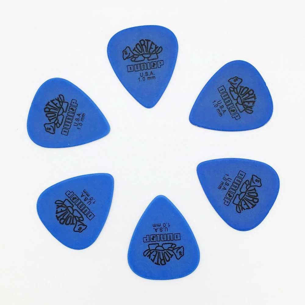 6 шт Dunlop Tortex Plektren бас-медиатор акустические электрические аксессуары Классическая толщина. Пять. Шесть. 73. 88 1,0 1,14 мм