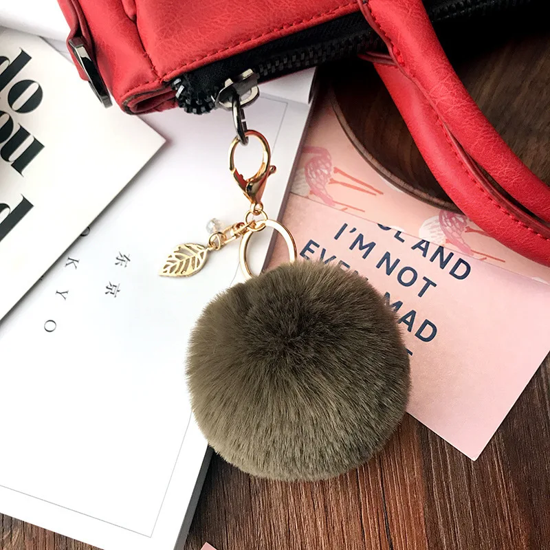 ZIRIS новый пушистый кролик игрушки брелок с ушками для ключей меховая женская