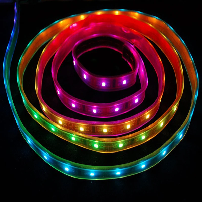 

GentelWay Silicone tube waterproof IP 67 strip flexible light LED AC12V RGB tape lights 2835SMD 5M colorfull Casing tube strips