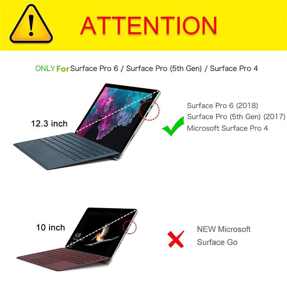 Чехол для Microsoft Surface Pro 4/5/6 сверхмощный силиконовый + поликарбонатный чехол с