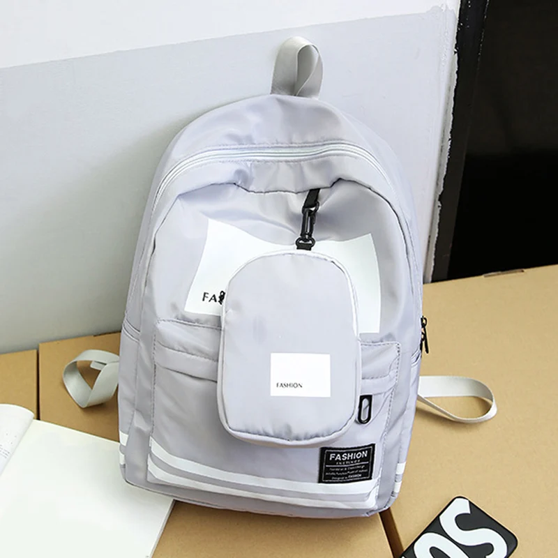 Женский рюкзак в консервативном стиле с сумочкой модный нейлоновый школьный