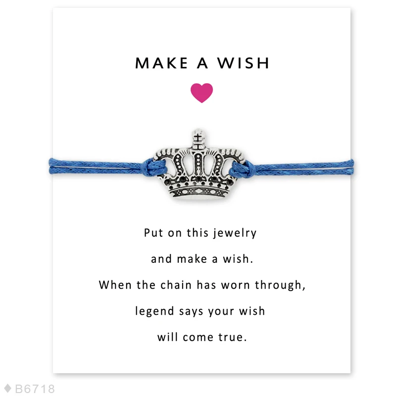 Женские браслеты с серебряной короной на заказ регулируемые дружбы принцессы