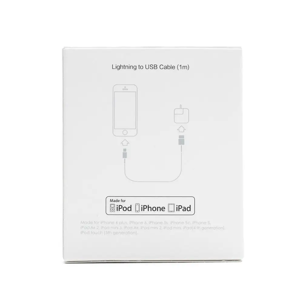Оригинальный USB кабель Xiaomi MFI для iPhone 5 5S 6 6S 7 8 Plus X XS Max XR Быстрая зарядка 1 м usb-кабель