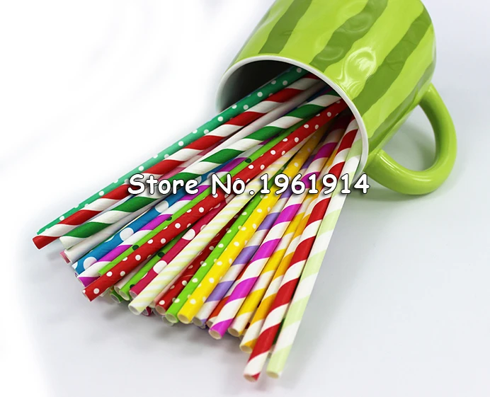 Горячая Распродажа 100 шт. бумажные соломинки для детей украшения на день рождения