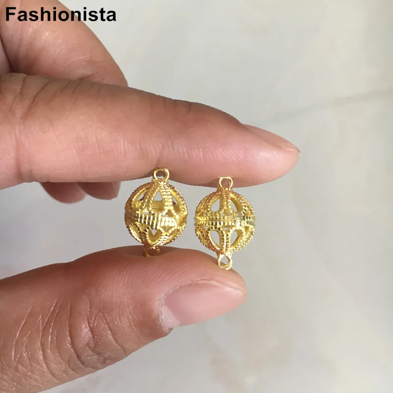 16 шт латунные Магнитные разъемы Латунные Литые пустотелые бусины 10*16 мм|pendant for