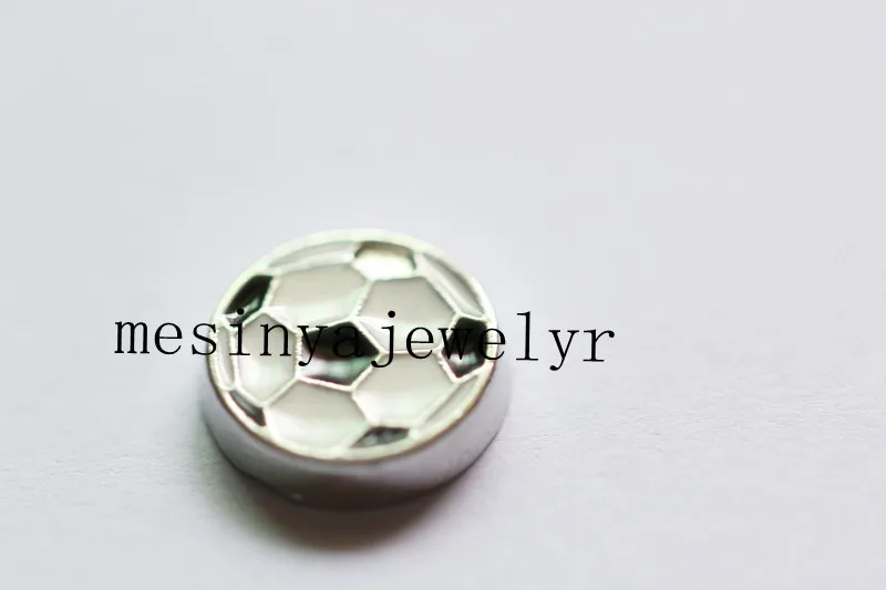 10 шт. подвески в виде футбольного мяча для стеклянного медальона|floating charms|football