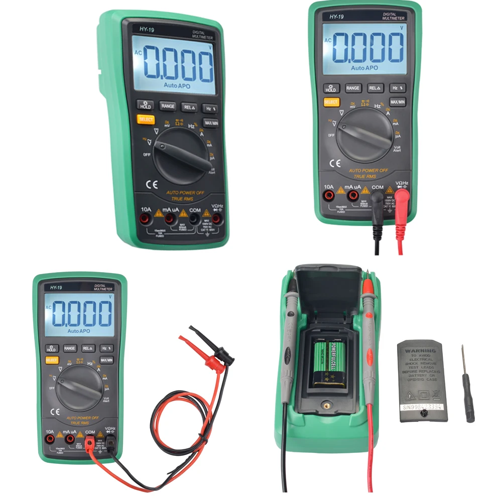 Автоматический цифровой мультиметр Handskit 117C с клипсами аллигатора щупы SMD тестер
