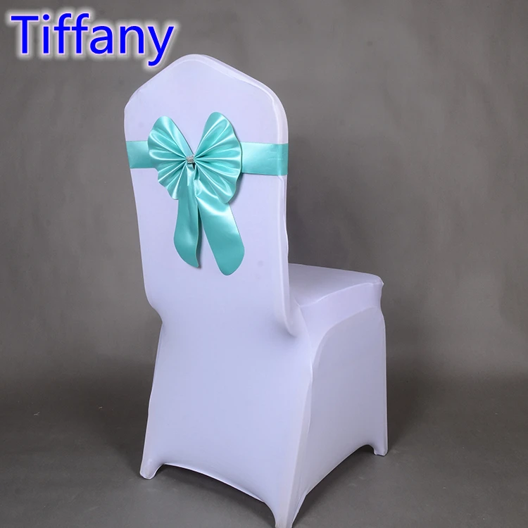 Тиффани цвет ленты для свадебных стульев из спандекса на стулья лайкра стрейч
