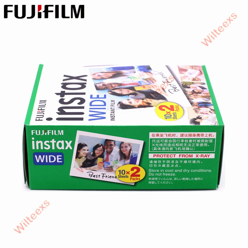 Новинка пленка Fujifilm Instax Wide однотонные двойные пакеты с краями (20 фотографий) для