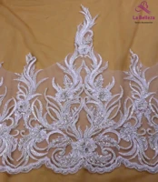 la belleza large width lace trimming 55cm width pure whiteoff white handmade beaded lace 1 yard
