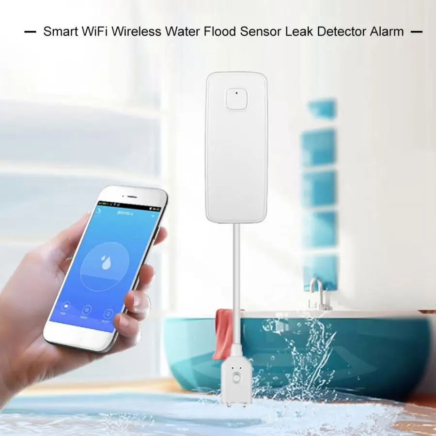 Датчик утечки воды 2 4 ГГц для tuya Smart WiFi беспроводной датчик детектор сигнализация