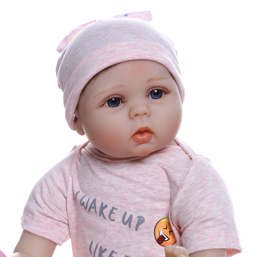NPK55CM кукла bebe с милым лицом Кукла reborn baby Реалистичная милая Детская в одеяло