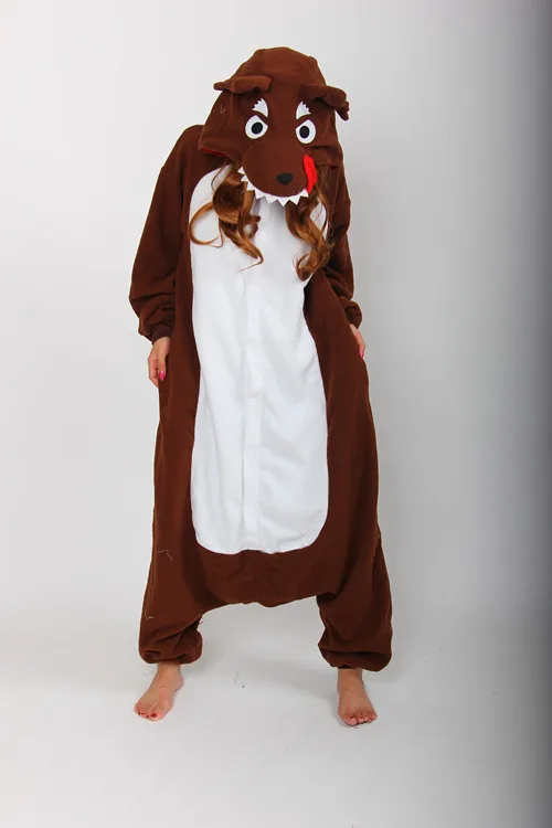 Одна деталь большая Baddest волк взрослых Onesie для женщин мужчин унисекс пижама в