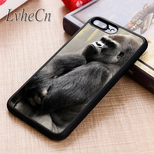 Чехол для телефона LvheCn SILVERBACK GORILLA PHOTO чехол iPhone 5 6 6s 7 8 plus X XR XS max 11 12 Pro Samsung Galaxy S7 S8 S9