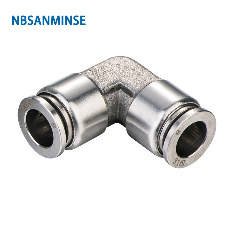 NBSANMINSE 5 шт./лот SSPUL 04 06 08 10 12 нержавеющая сталь 316L коленчатый фитинг нажимной для