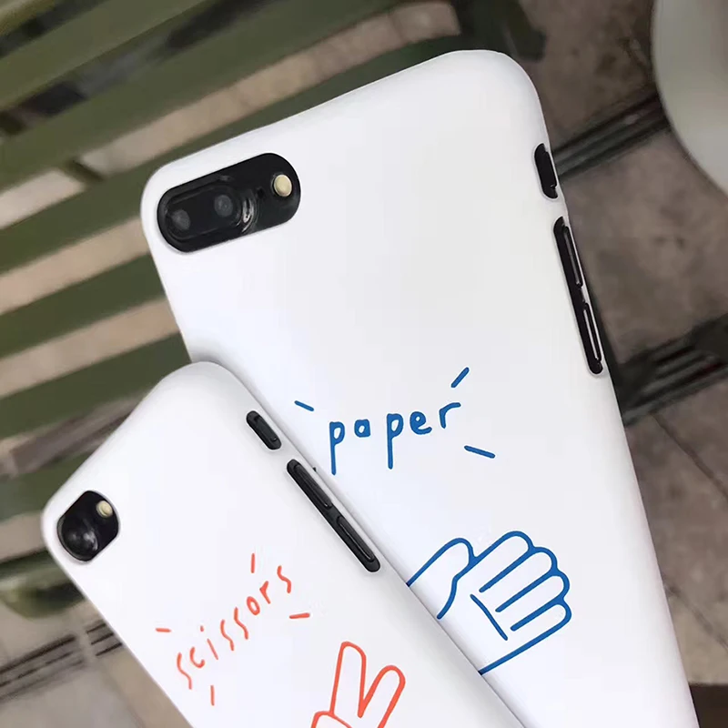 YKUPUP Забавный мультяшный чехол для телефона Iphone Xs Чехол Ножницы Бумага прочный