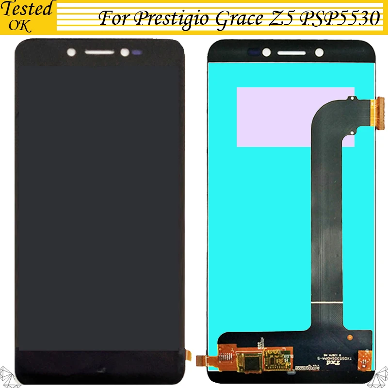 100% протестированный жк дисплей для Prestigio Grace Z5 PSP 5530 Duo 5530Duo psp 5530|Шлейфы мобильных