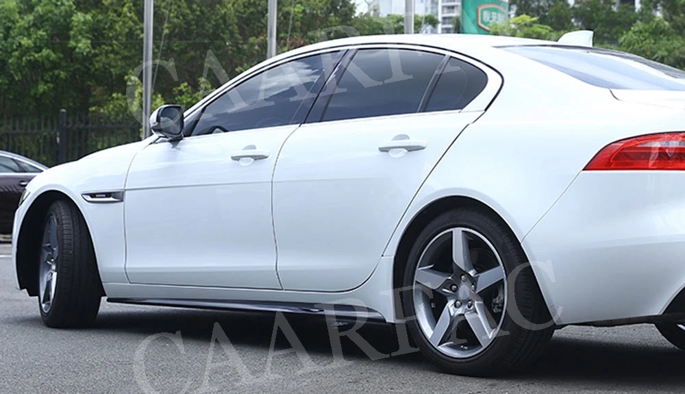 Углеродное волокно/углеродное волокно боковые юбки фартуки комплект для Jaguar XE Седан 4-дверный- 2 шт./компл. стайлинга автомобилей