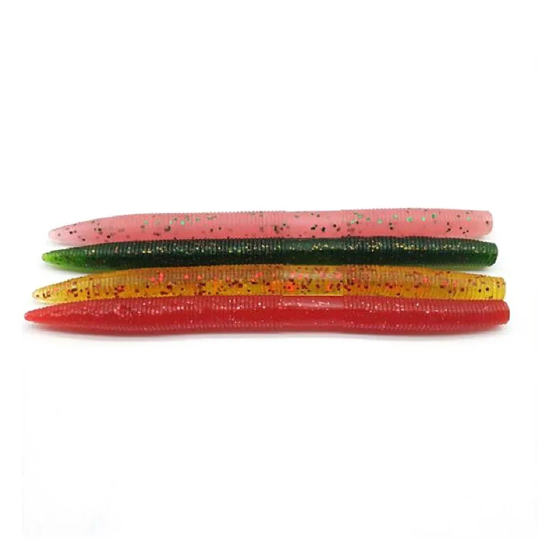 5pcs/lot 14cm 8g Soft Lure Artificial Fishing EarthWorm Baits Bionic noodle shape Worms Swimbaits Jig Head | Спорт и развлечения