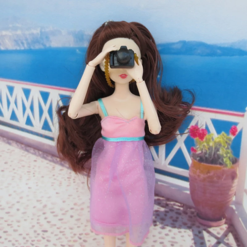 3 шт./лот аксессуары для кукол пластиковая миниатюрная поддельная камера куклы