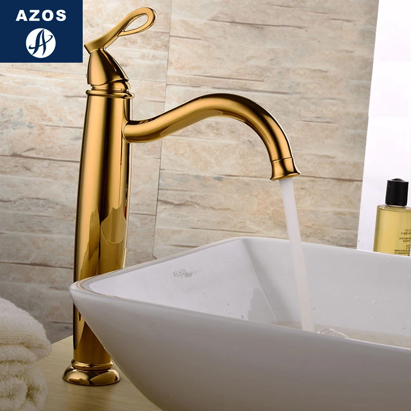 Смеситель для раковины Azos мягкая раковина латунный Белый Переключатель холодной