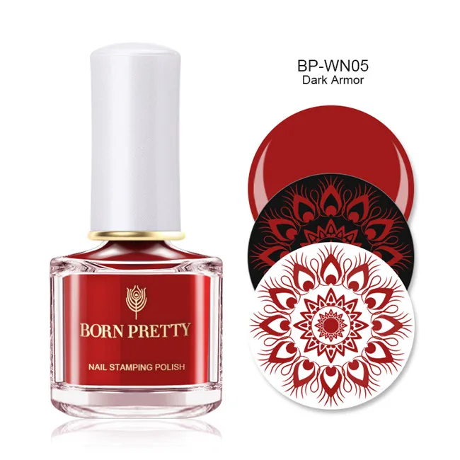 BPWN05 BORN PRETTY 6 мл штамповка полировка цветной штамп Лаковая пластина для стемпинга для нейл-арта печать полировка лак без пятен верхнее покрытие масло - Цвет: BPWN05