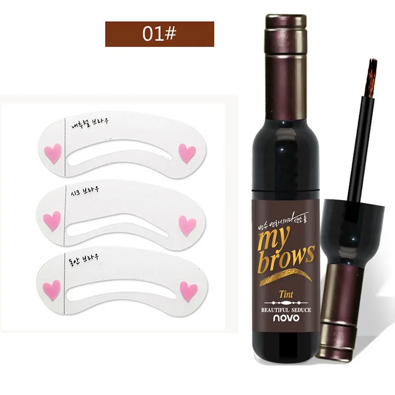01 Dark Brown Set Лучшая, отшелушивающая краска для бровей, воск, краска, оттенок, мой глаз, черные брови, гель, стойкий, легко носить, Sombrancelha, усилитель макияжа глаз - Цвет: 01 Dark Brown Set