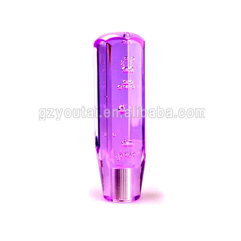 Purple 15 см Кристалл пузырьковый рычаг переключения передач акриловый пластик ручной переключатель - Название цвета: Purple