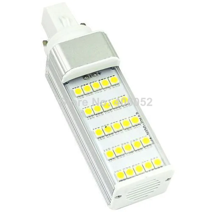10 шт./лот Алюминиевая СВЕТОДИОДНАЯ Лампа 5 Вт 5050smd 25 светодиодов E27 G24 Светодиодная