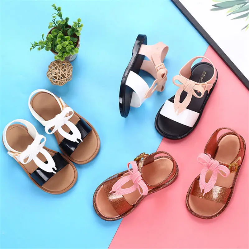 Mini Melissa/Новинка года; летняя прозрачная обувь для девочек и мальчиков; нескользящие пляжные сандалии для детей; обувь для малышей; мягкие сандалии; сандалии для девочек; обувь на плоской подошве