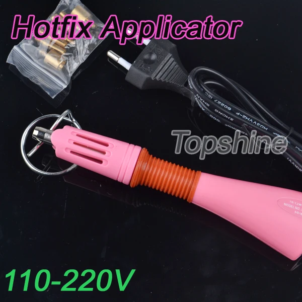 Цена по прейскуранту завода Быстрый Нагрев! 1 шт./лот розовый Hot fix Аппликатор