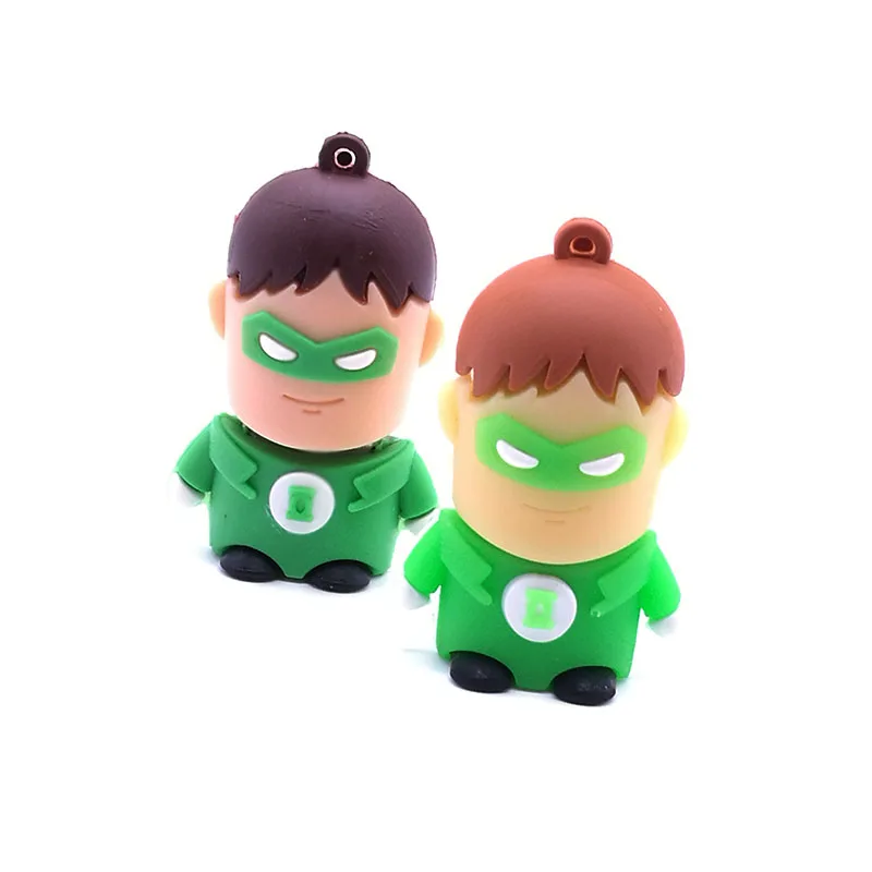 Мультфильм зеленый фонарь usb флэш-накопитель Флешка 64 ГБ 32 16 8 4 супергерой карта