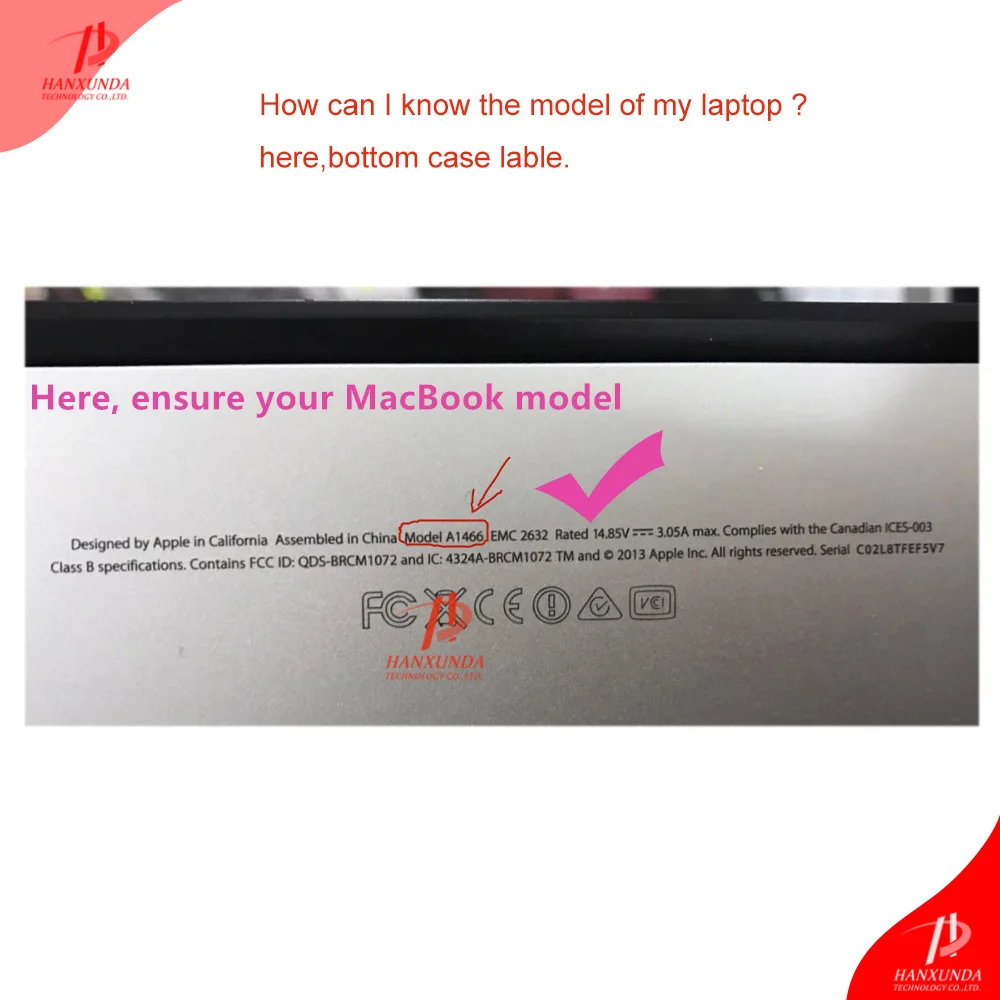 Оригинальное светодиодное стекло Hanxunda 13 3 дюйма для Macbook Air дюймов A1369 A1466 ЖК-экран