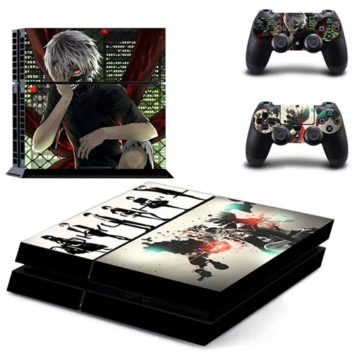 Съемный Аниме Токийский вурдалак PS4 кожи наклейка для sony playstation 4 консоли и 2 контроллеров PS4 скины наклейки Винил - Цвет: DPTM2112