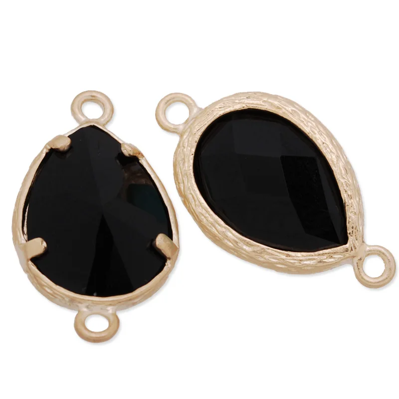 Новое поступление 5 шт. черный драгоценный камень опал кристалл соединители из