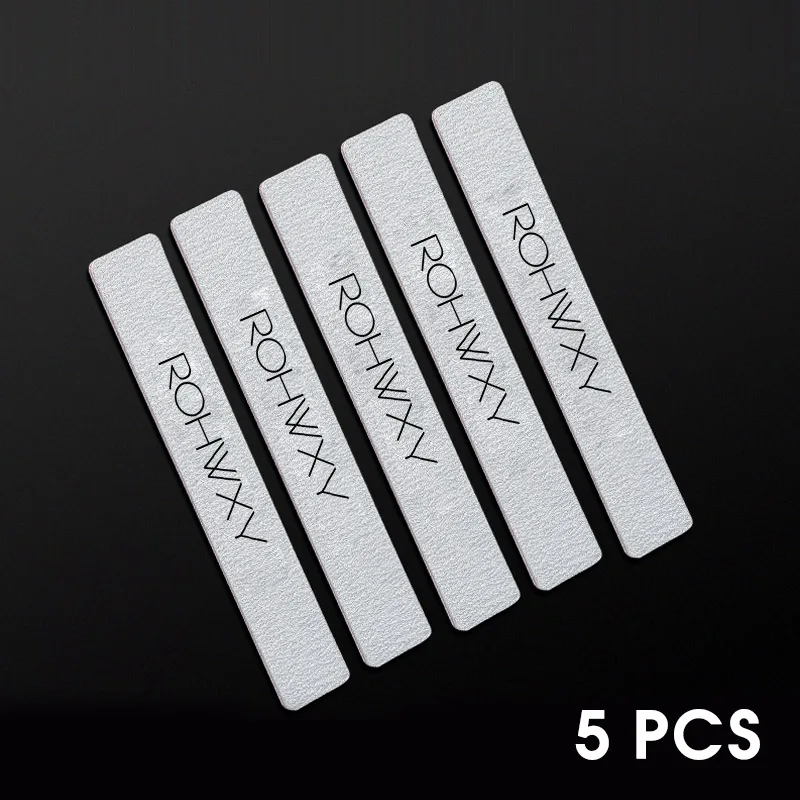 Square File(5 Pcs) ROHWXY 8 шт./компл. Пилочки для ногтей кисть прочный Полирующий песок Fing ногтей, для маникюра, аксессуары для Шлифовальная Пилка инструменты для УФ гель-лака набор - Цвет: Square File(5 Pcs)