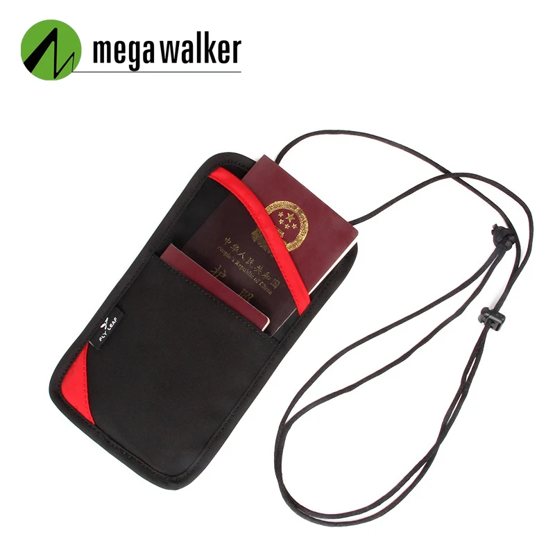 Mega Walker Brand Hanging Neck Passport Bag Men Women Travel