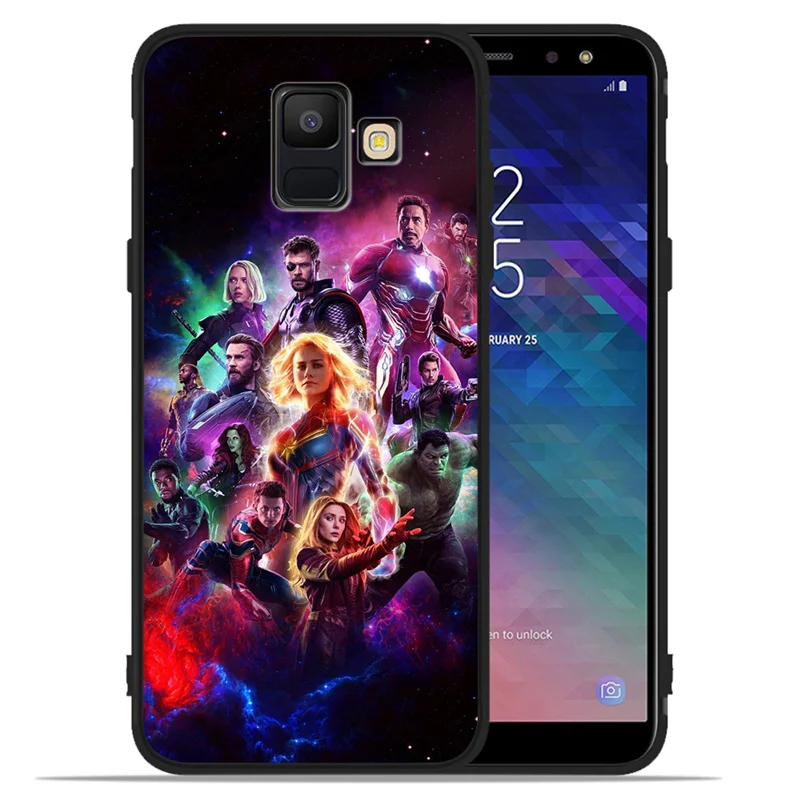 С подвесками в виде милых с принтами "Marvel", "Мстители", Groot для samsung Galaxy A9 A8 A7 A6 A5 A3 J3 J4 J5 J6 J8 плюс чехол для телефона чехол Coque Etui