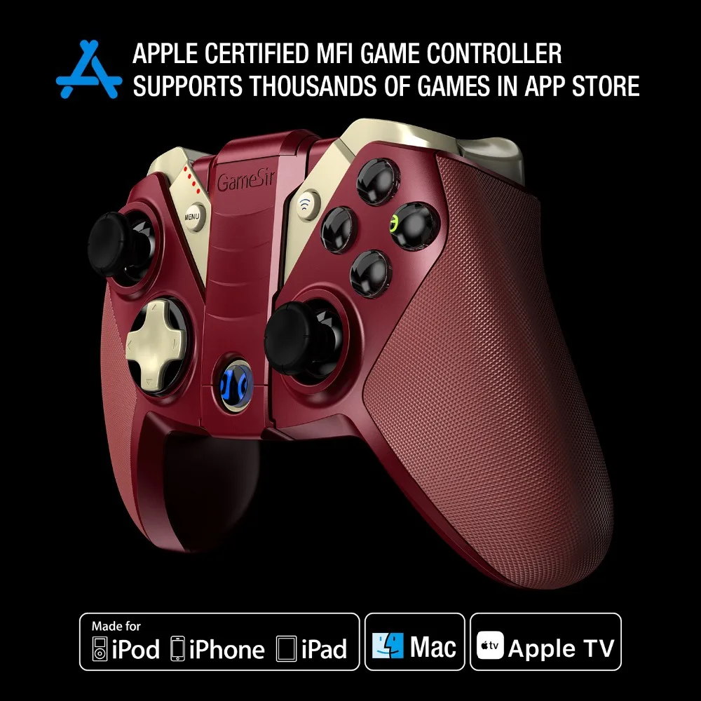 GameSir M2 MFi Bluetooth Красный игровой контроллер беспроводной геймпад без хлопот для