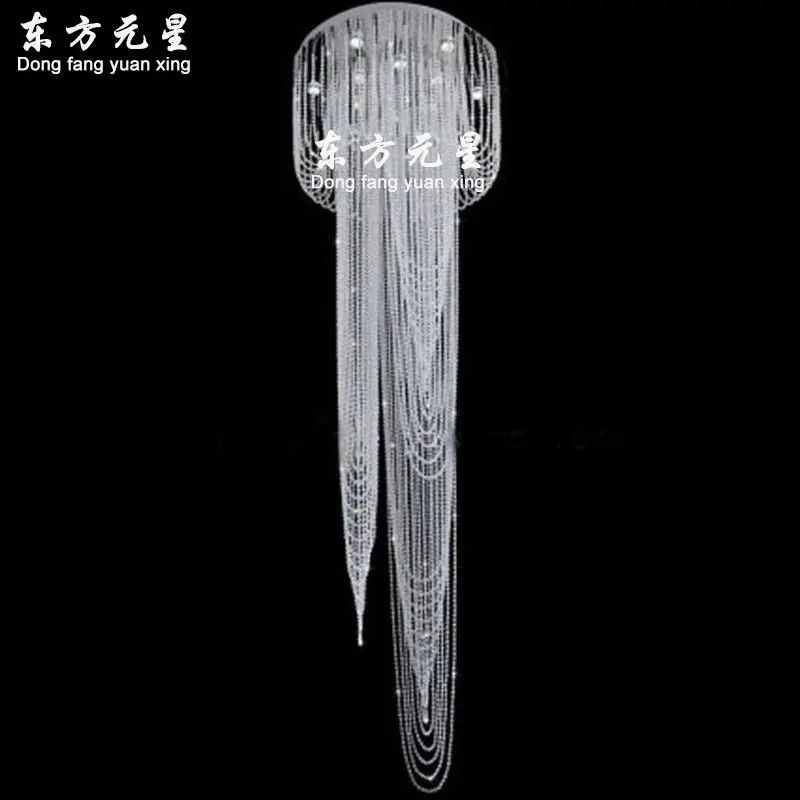 Прозрачная Хрустальная люстра светильник с хрустальными бусинами подвесной